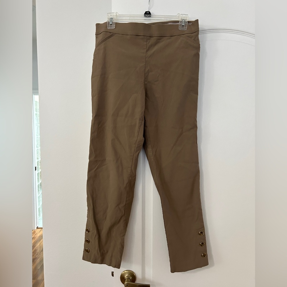 Roz & Ali Tan Chinos with Button Detail